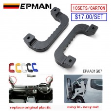 EPMAN 10SETS/CARTON Door Armrest Handrail Cover Trim For Toyota Regius Ace Hiace 2005-2018 Refit Drive Room Aluminum Interior Grab Handle EPAA01G07-10T